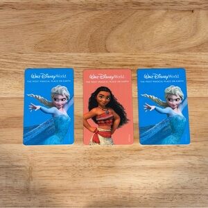 Disney Princess Hotel Room Key Card Lot of 3 | Elsa Moana Collectible